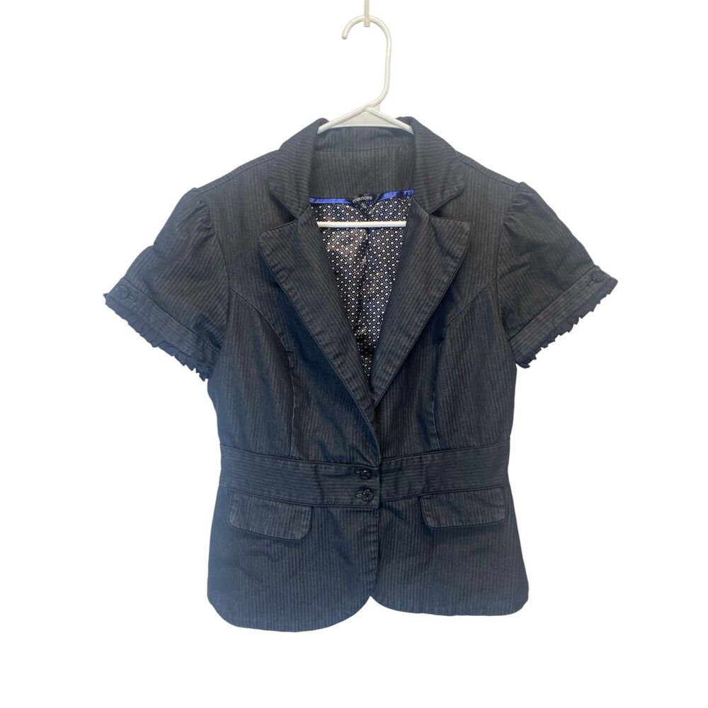 Maurices Blazer Women's Size L Black Career Office Y2K Casual Preppy